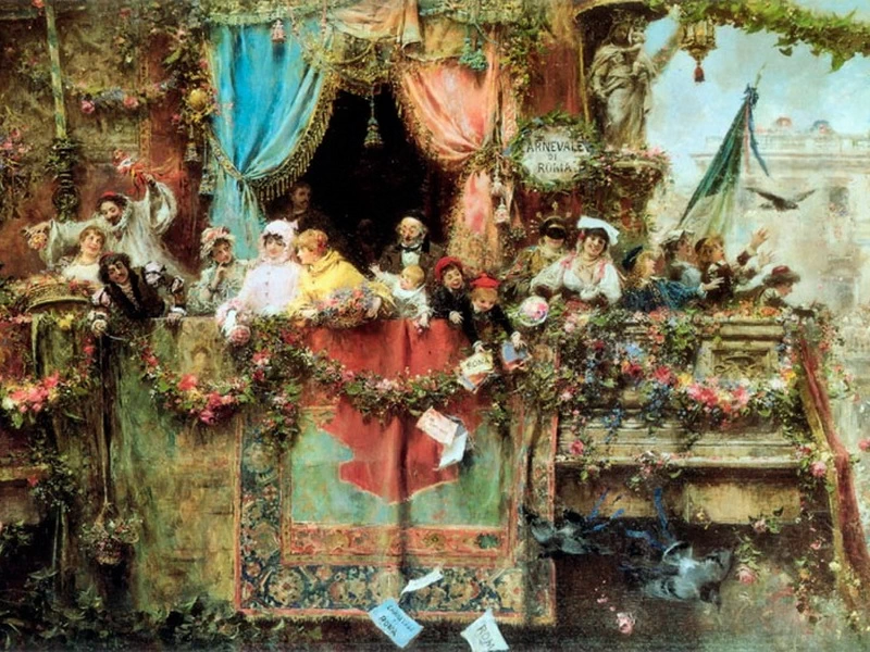 1855-José Benlliure y Gil - Carnevale a Roma